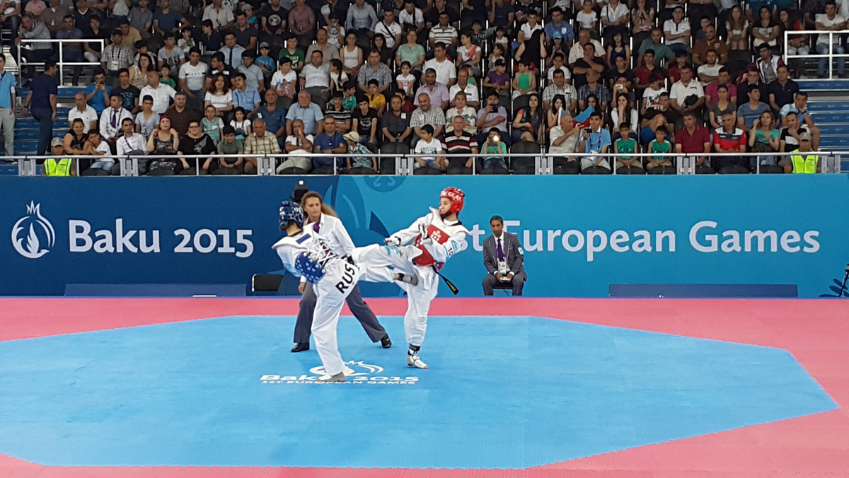 Azərbaycanlı qadın taekvondoçu ¼ final mərhələsinə çıxıb (FOTO)