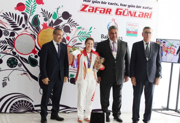 MOK-da Avropa Oyunlarının mükafatçılarının təntənəli təbriketmə mərasimi keçirilib (FOTO)