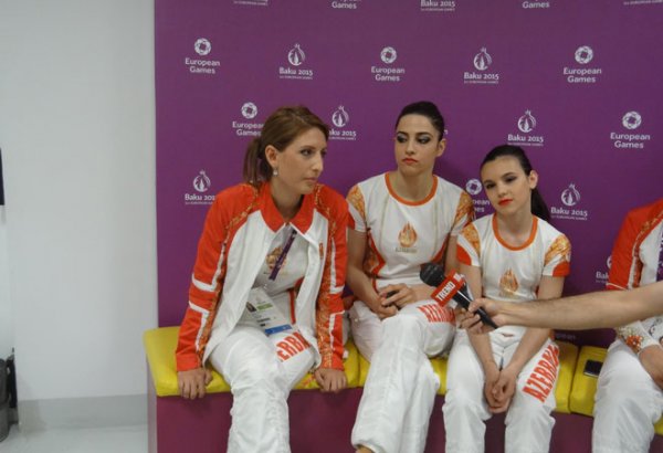 Final mərhələsinə yüksələn Azərbaycanın akrobatika üzrə qadınlardan ibarət komandası çıxışlarını şərh etdilər (FOTO)
