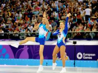 Avropa Oyunlarında aerobika gimnastikası üzrə qarışıq cütlüklərin təsnifat yarışları keçirilir (FOTO)