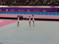 Azərbaycanın qadınlardan ibarət triosu idman akrobatikası üzrə yarışlarda final mərhələsinə çıxdı (FOTO)
