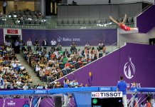 I Avropa Oyunlarında batut gimnastikası yarışları keçirilir (FOTO)