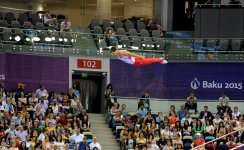 I Avropa Oyunlarında batut gimnastikası yarışları keçirilir (FOTO)