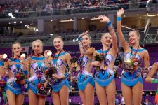 Rusiyalı gimnastlar I Avropa Oyunlarının çoxnövçülük yarışlarında qızıl medal qazandı (FOTO)