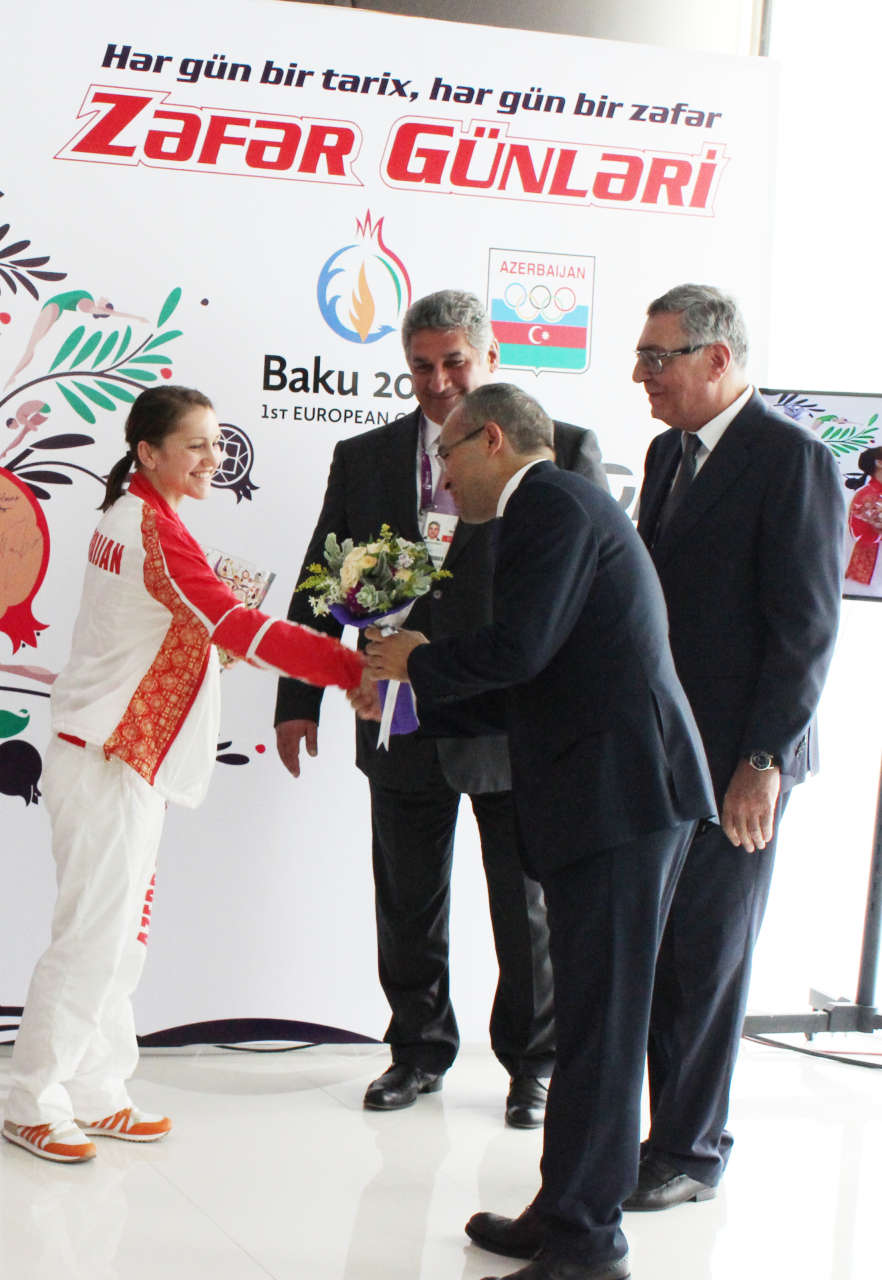 MOK-da Avropa Oyunlarının mükafatçılarının təntənəli təbriketmə mərasimi keçirilib (FOTO)