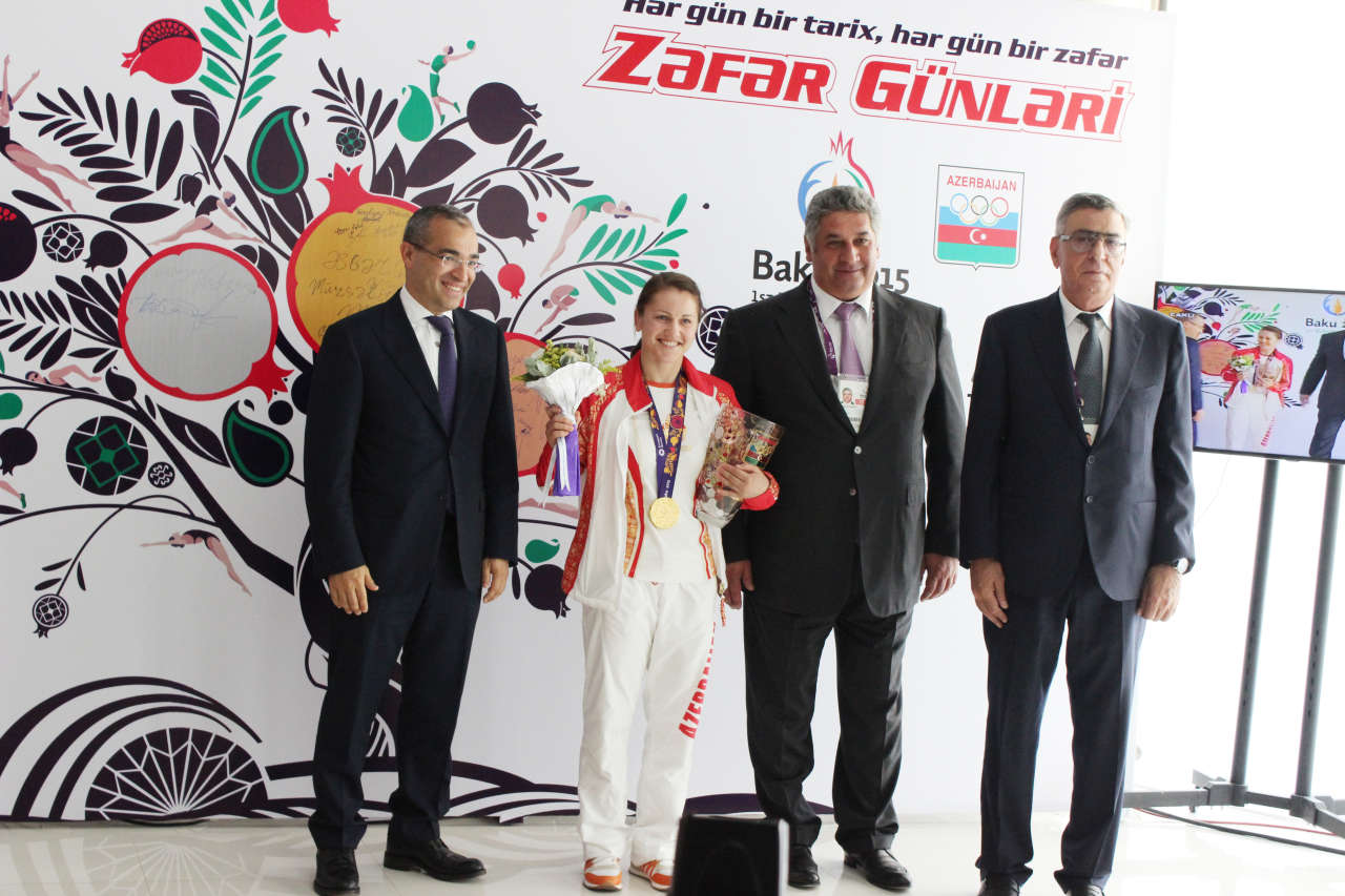 MOK-da Avropa Oyunlarının mükafatçılarının təntənəli təbriketmə mərasimi keçirilib (FOTO)