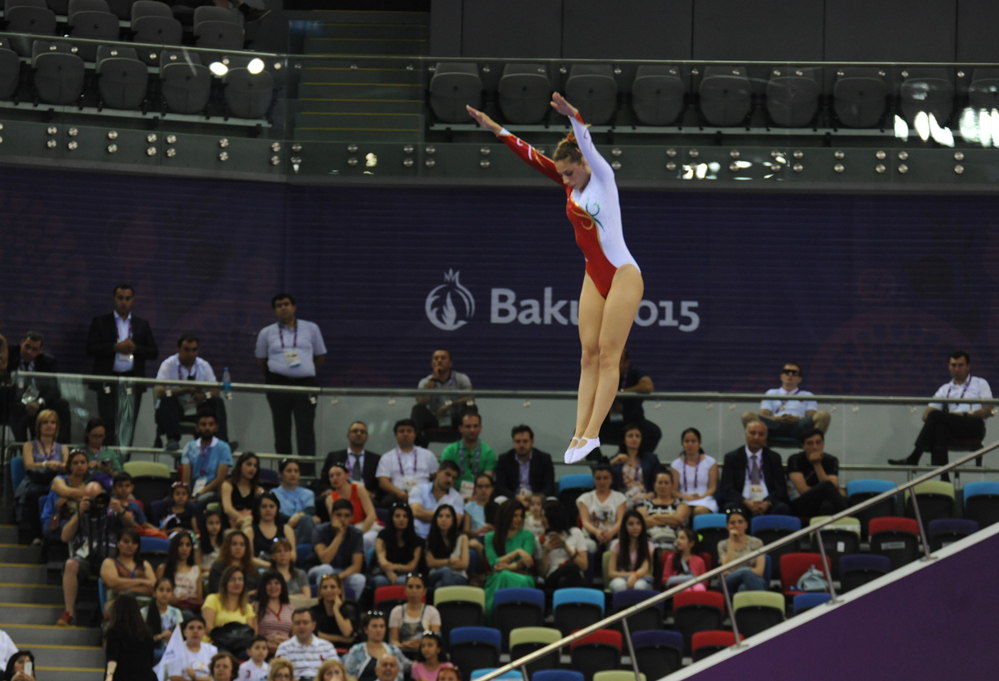I Avropa Oyunlarında batut gimnastikası yarışları keçirilir (FOTO)