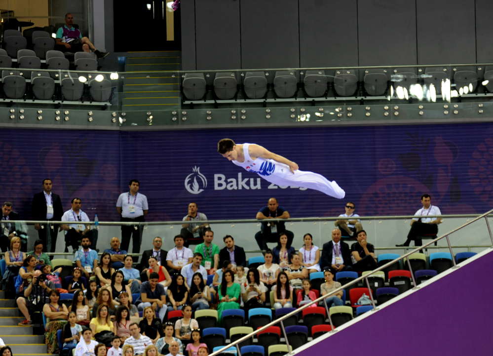 I Avropa Oyunlarında batut gimnastikası yarışları keçirilir (FOTO)