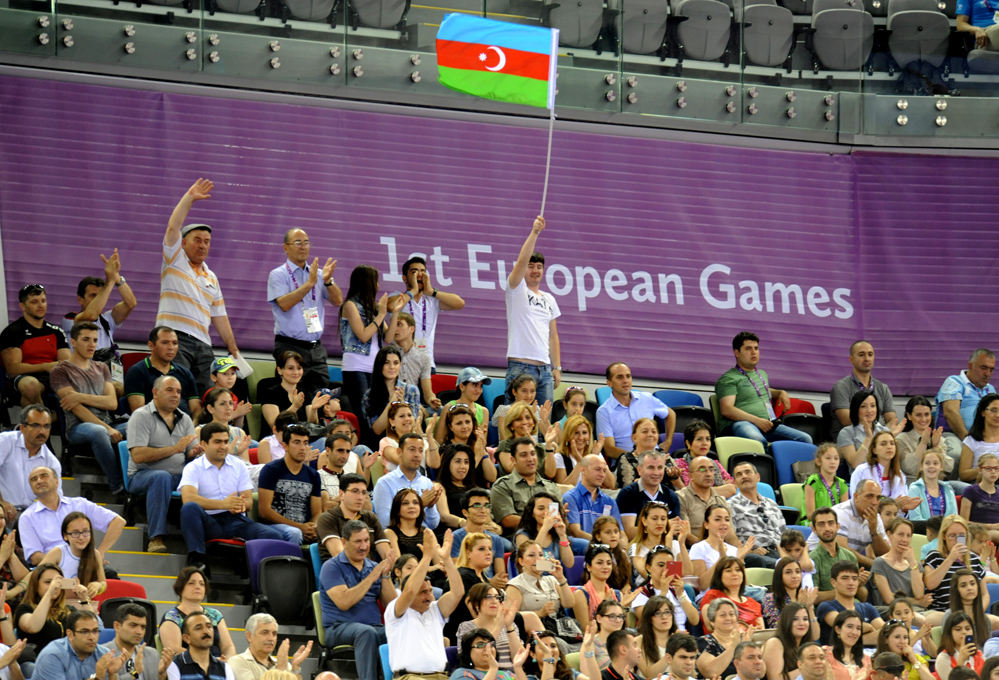 I Avropa Oyunlarında batut gimnastikası yarışları keçirilir (FOTO)