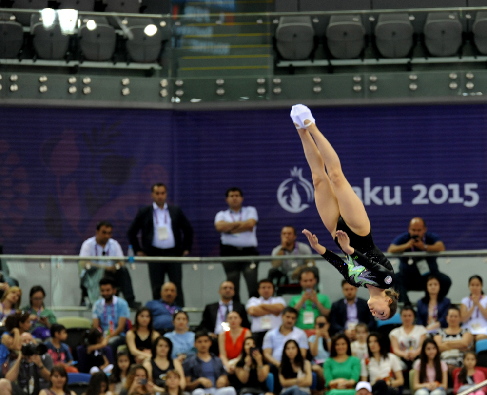 I Avropa Oyunlarında batut gimnastikası yarışları keçirilir (FOTO)