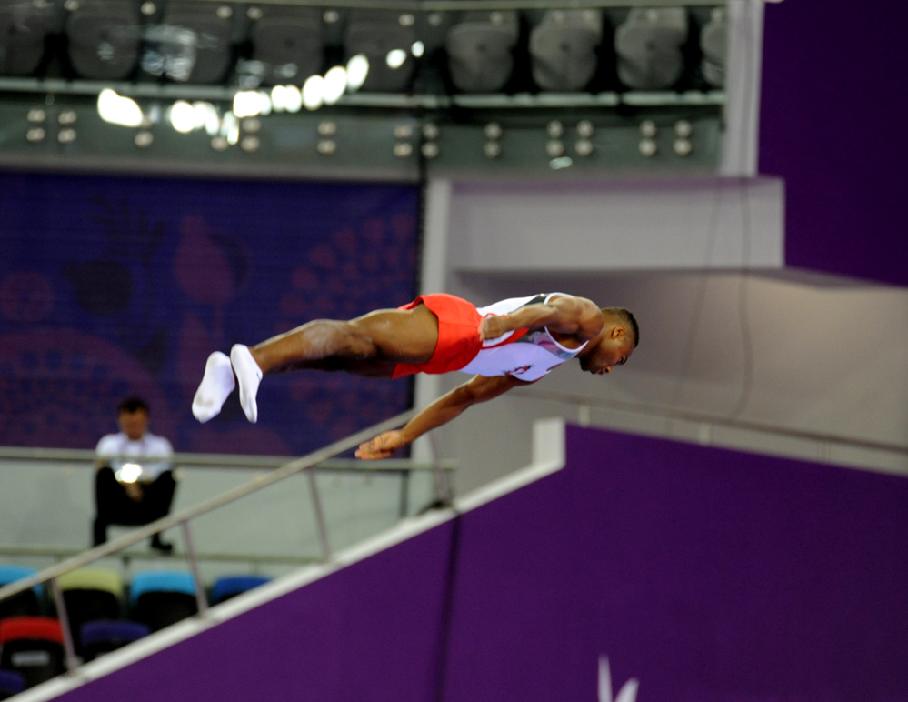 I Avropa Oyunlarında batut gimnastikası yarışları keçirilir (FOTO)