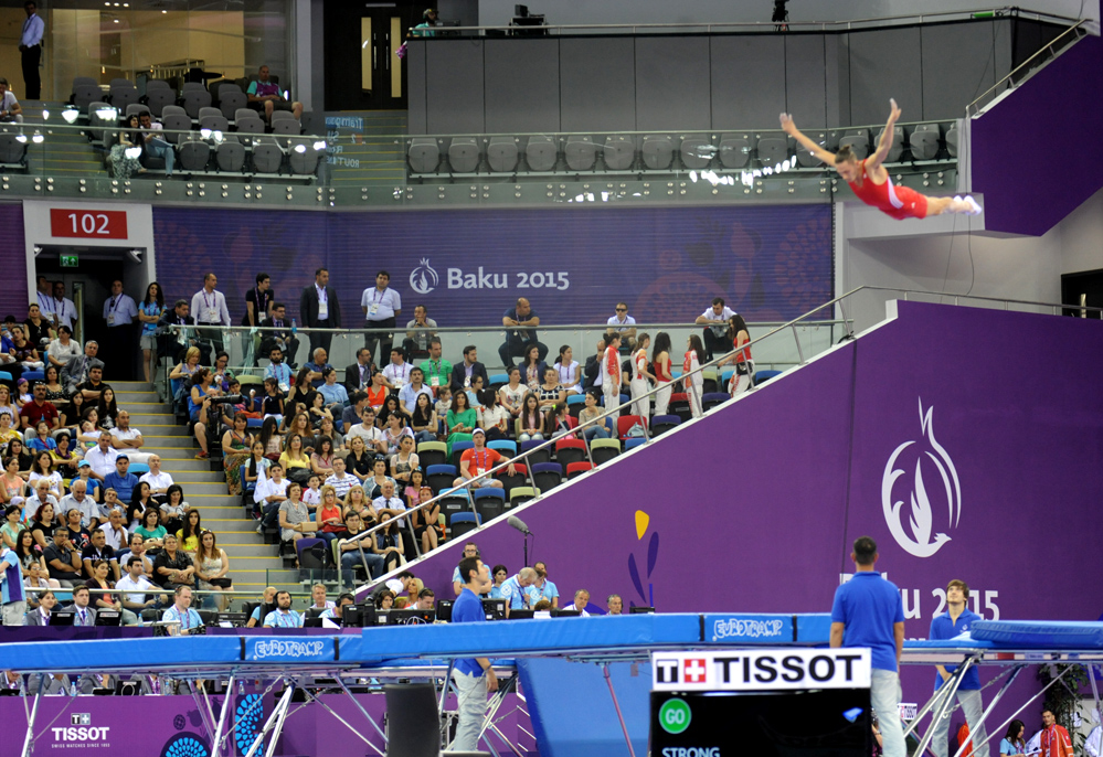 I Avropa Oyunlarında batut gimnastikası yarışları keçirilir (FOTO)