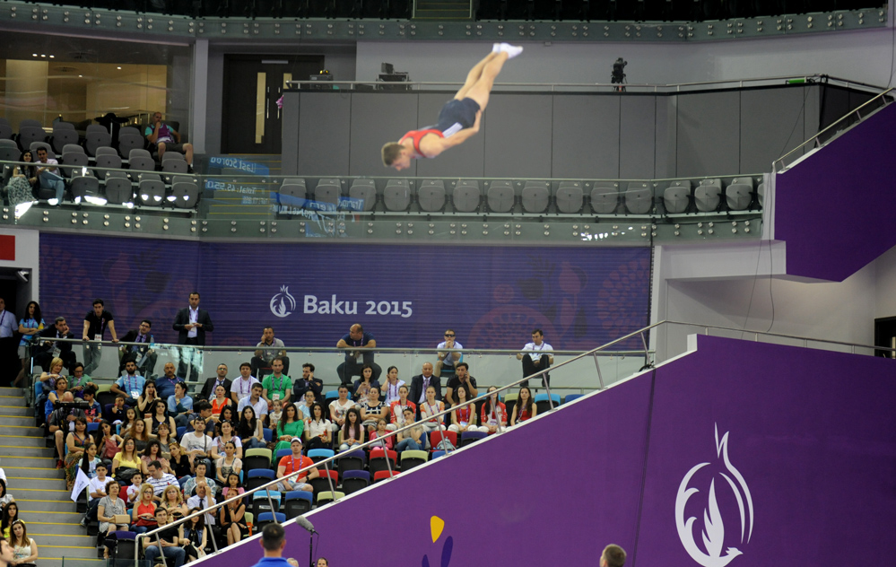 I Avropa Oyunlarında batut gimnastikası yarışları keçirilir (FOTO)