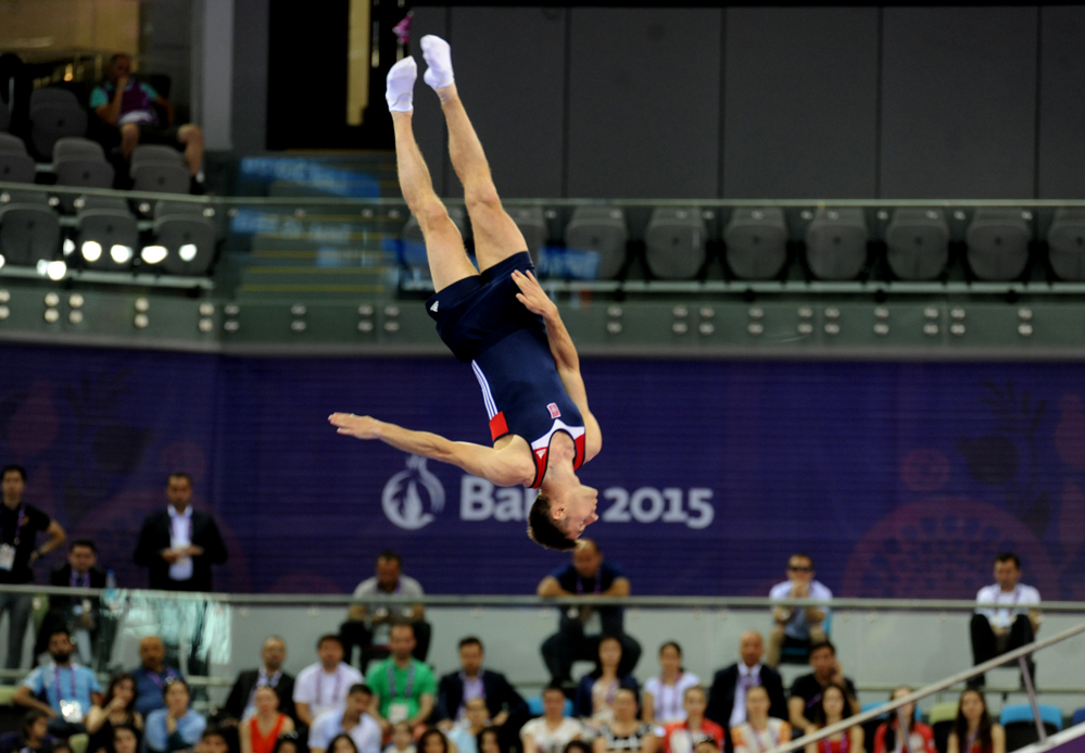 I Avropa Oyunlarında batut gimnastikası yarışları keçirilir (FOTO)