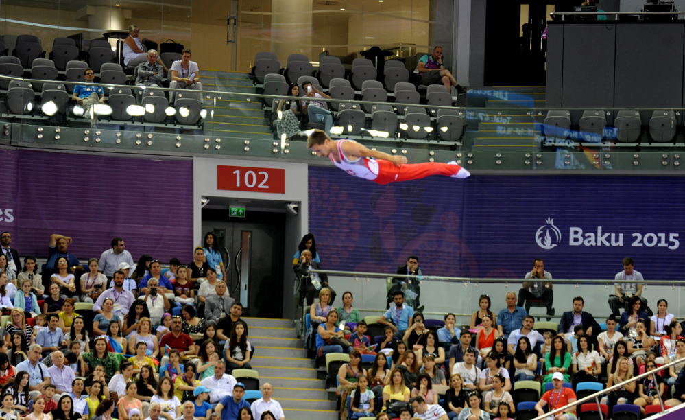 I Avropa Oyunlarında batut gimnastikası yarışları keçirilir (FOTO)
