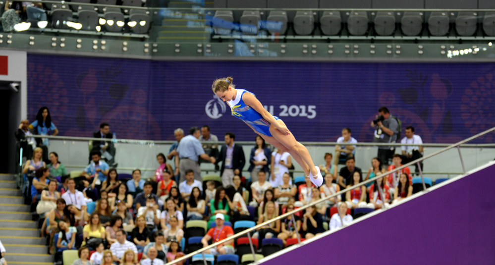 I Avropa Oyunlarında batut gimnastikası yarışları keçirilir (FOTO)