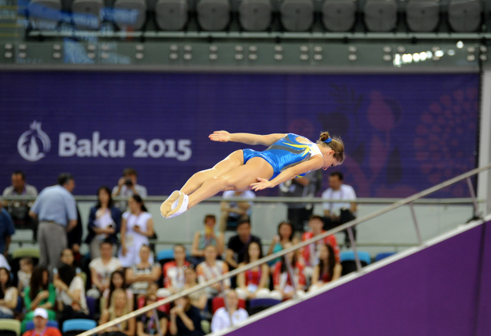 I Avropa Oyunlarında batut gimnastikası yarışları keçirilir (FOTO)