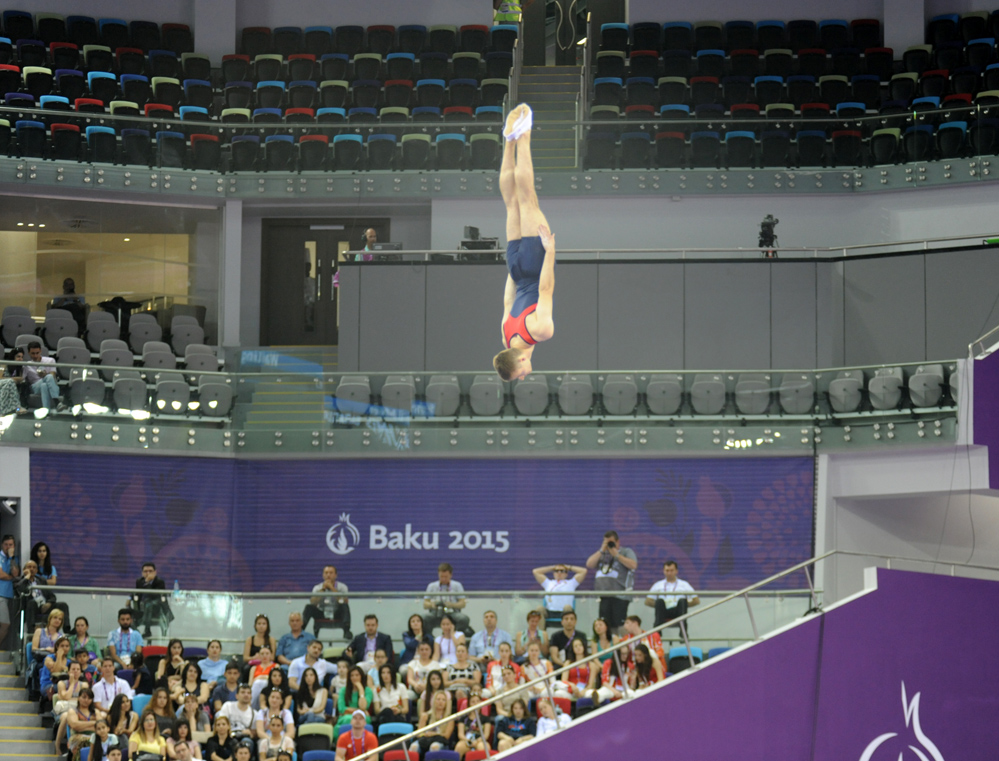 I Avropa Oyunlarında batut gimnastikası yarışları keçirilir (FOTO)