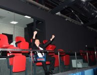 Prezident İlham Əliyev və xanımı Azərbaycanın qadın voleybolçularının İtaliya millisi ilə oyununa baxıblar (FOTO)
