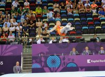 İdman gimnastikası üzrə fərdi çoxnövçülük yarışlarının finalı keçirilir (FOTO)