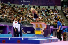 İdman gimnastikası üzrə fərdi çoxnövçülük yarışlarının finalı keçirilir (FOTO)