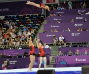 Akrobatika gimnastikası üzrə qadınlar arasında çoxnövçülük yarışlarının final mərhələsi başlayıb (FOTO)