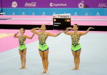 Akrobatika gimnastikası üzrə qadınlar arasında çoxnövçülük yarışlarının final mərhələsi başlayıb (FOTO)