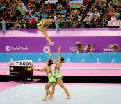 Akrobatika gimnastikası üzrə qadınlar arasında çoxnövçülük yarışlarının final mərhələsi başlayıb (FOTO)