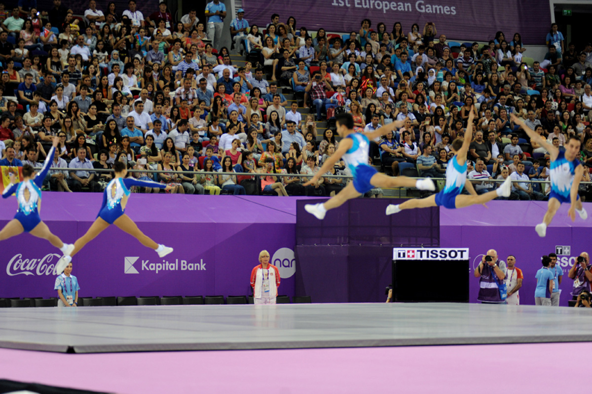 Aerobika və batut gimnastikası üzrə təsnifat yarışlarının növbəti mərhələsi keçirilir (FOTO)