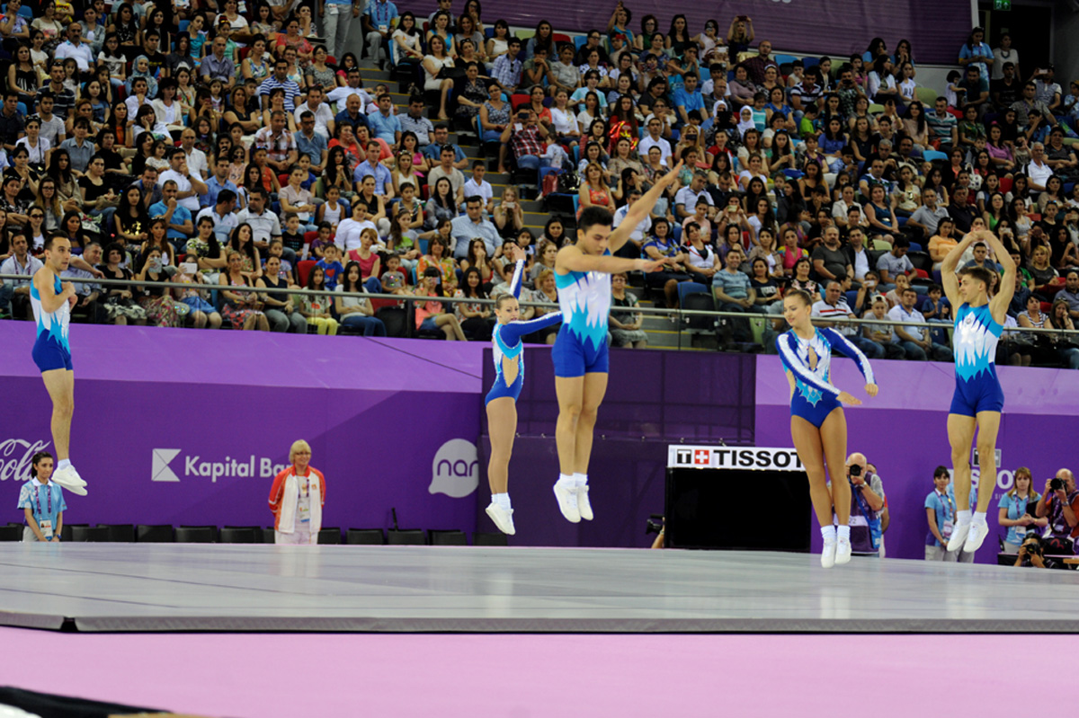Aerobika və batut gimnastikası üzrə təsnifat yarışlarının növbəti mərhələsi keçirilir (FOTO)