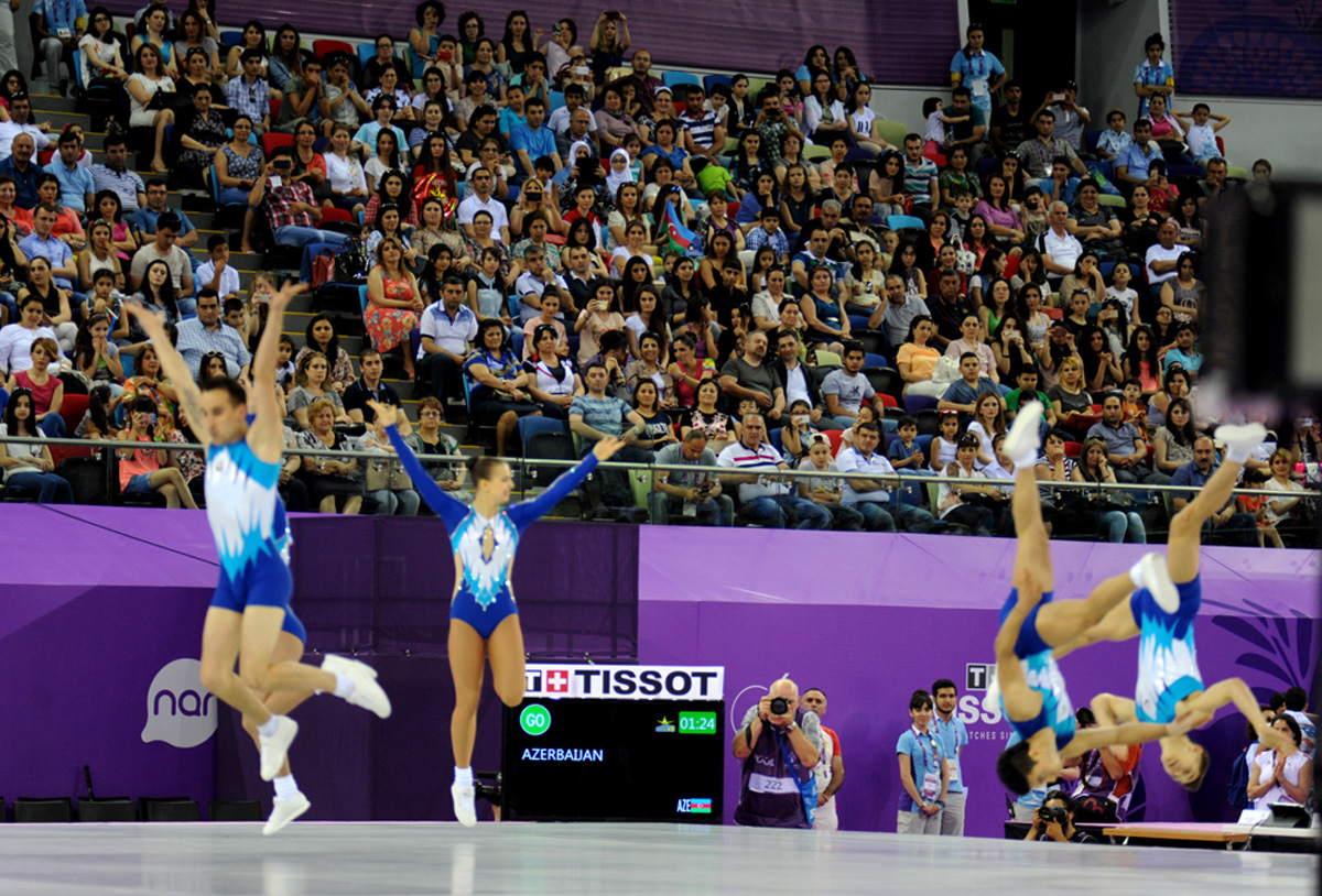 Aerobika və batut gimnastikası üzrə təsnifat yarışlarının növbəti mərhələsi keçirilir (FOTO)