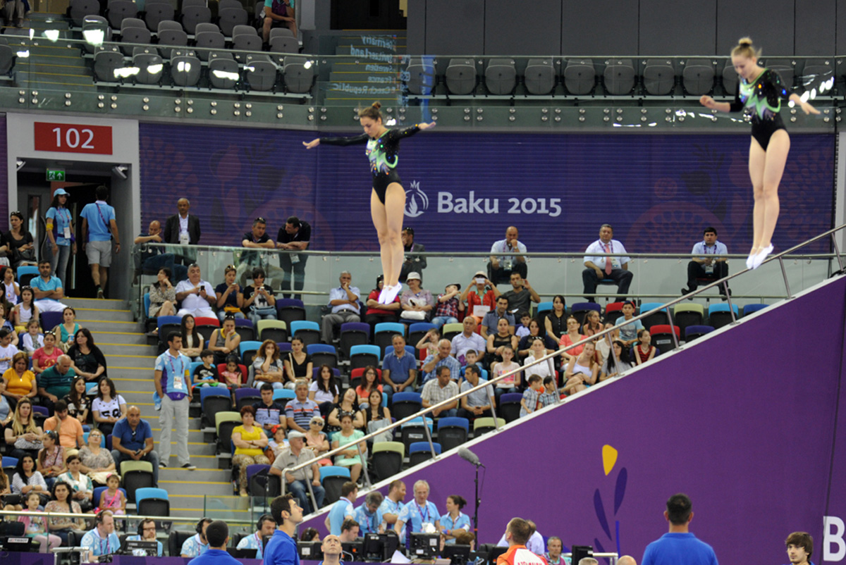 Aerobika və batut gimnastikası üzrə təsnifat yarışlarının növbəti mərhələsi keçirilir (FOTO)