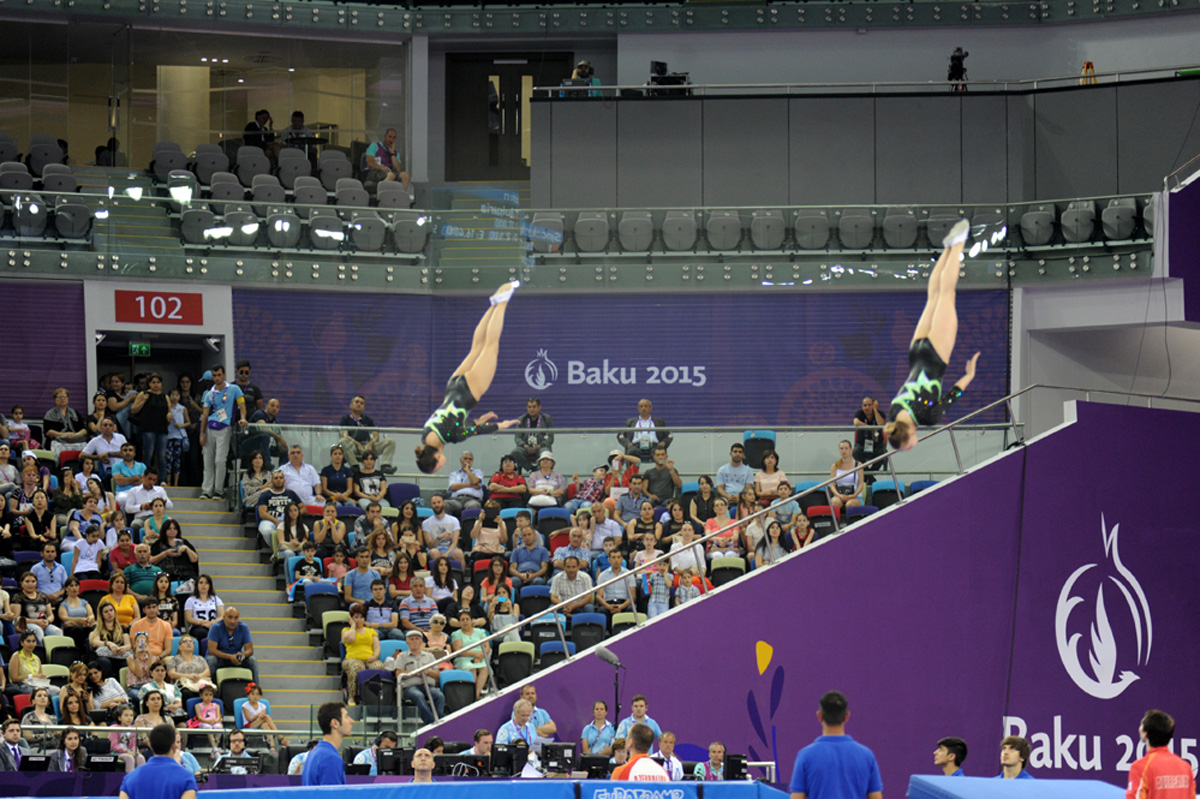 Aerobika və batut gimnastikası üzrə təsnifat yarışlarının növbəti mərhələsi keçirilir (FOTO)