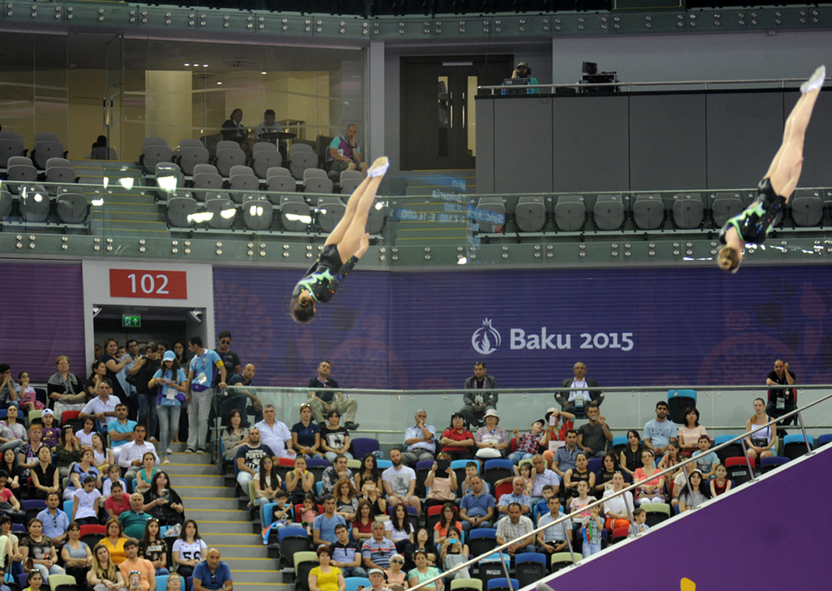 Aerobika və batut gimnastikası üzrə təsnifat yarışlarının növbəti mərhələsi keçirilir (FOTO)