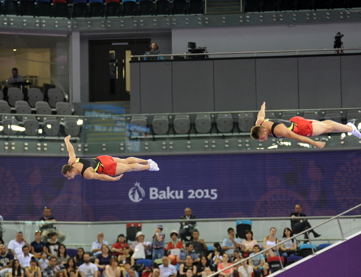 Aerobika və batut gimnastikası üzrə təsnifat yarışlarının növbəti mərhələsi keçirilir (FOTO)