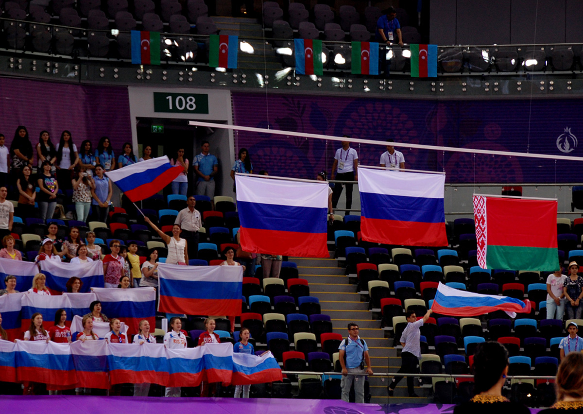 Rusiya bədii gimnastika yarışlarında iki medal qazandı (FOTO)