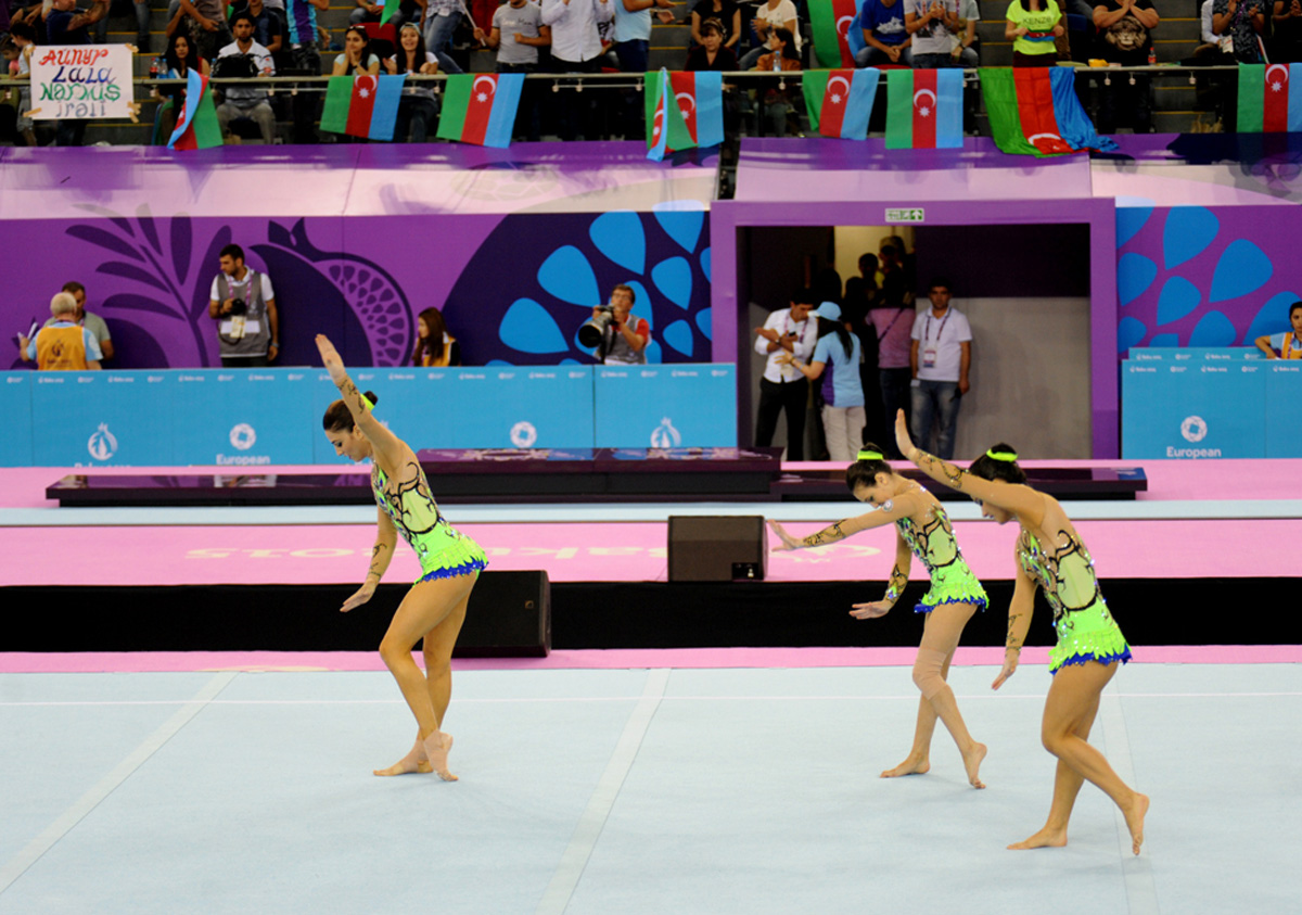 Akrobatika gimnastikası üzrə qadınlar arasında çoxnövçülük yarışlarının final mərhələsi başlayıb (FOTO)