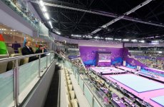 Mehriban Əliyeva idman gimnastikasında kişilər arasında qaliblərin mükafatlandırılması mərasimində iştirak edib (FOTO+VİDEO)