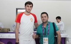 Azərbaycan Milli Olimpiya Komitəsində qalib idmançı ilə görüş keçirilib (FOTO)
