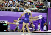 Avropa Oyunları çərçivəsində aerobika gimnastikası üzrə final yarışları start götürüb (FOTO)