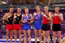 Avropa Oyunları çərçivəsində aerobika gimnastikası üzrə final yarışları start götürüb (FOTO)