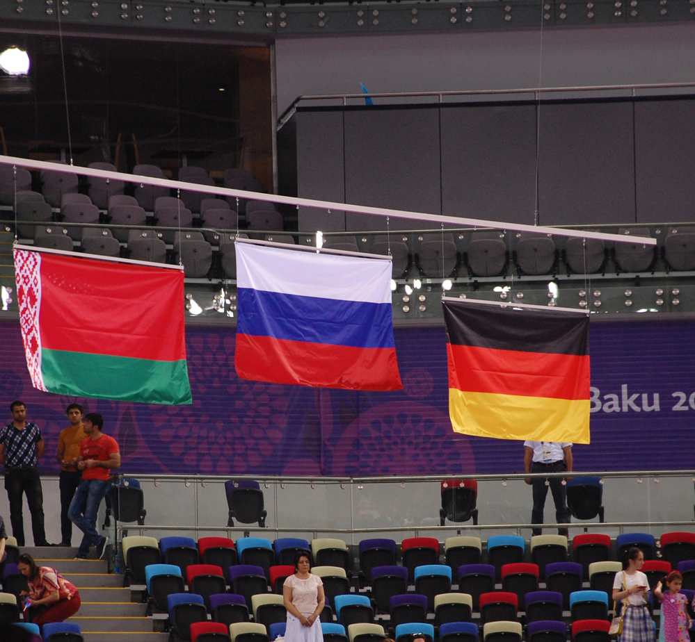 Avropa Oyunları çərçivəsində aerobika gimnastikası üzrə final yarışları start götürüb (FOTO)
