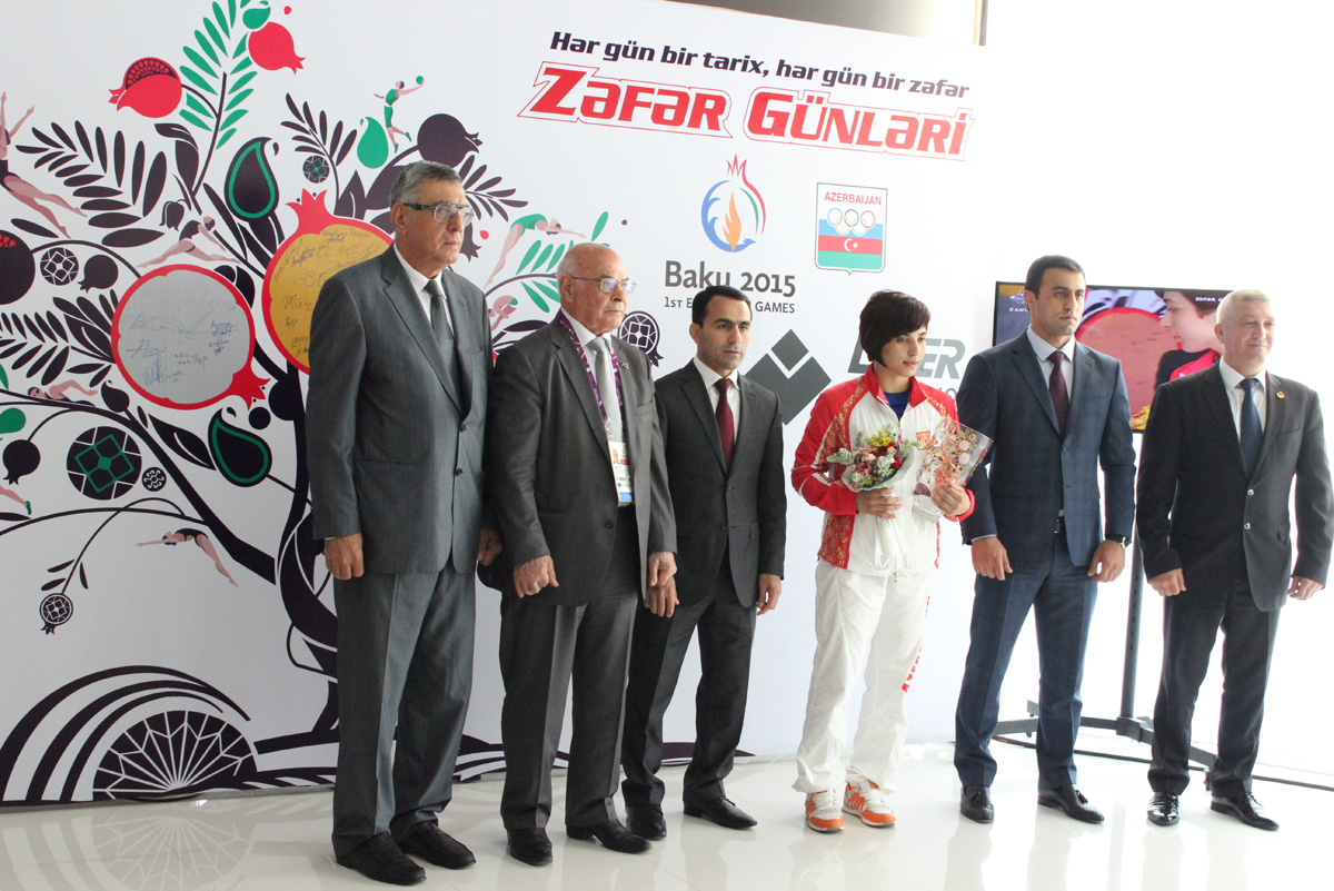 MOK-da azərbaycanlı samboçularla görüş keçirilib (FOTO)