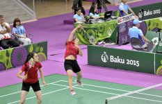 Avropa Oyunlarında badminton yarışları davam edir