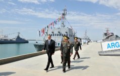 Prezident İlham Əliyev Hərbi Dəniz Qüvvələri yeni bazasının açılışında iştirak edib (FOTO)