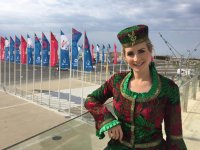 "Eurosport" və SKY TV-nin aparıcısı Azərbaycanın milli geyimində (FOTO)