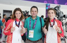 Avropa Oyunlarında medal qazanmış idmançılarımız Silahlı Qüvvələr Gününü qeyd ediblər (FOTO)