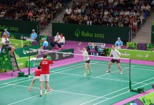 Badminton yarışlarında ¼ final mərhələsi başlayıb (FOTO)