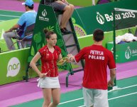Badminton yarışlarında ¼ final mərhələsi başlayıb (FOTO)