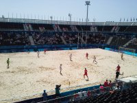 Kişilər arasında çimərlik futbolunda final mərhələsi başlayıb (FOTO)
